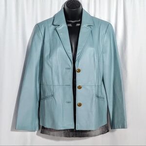Y2k vintage genuine leather blazer